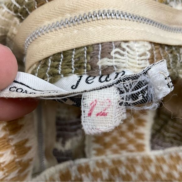 Rare Jean Varon vintage 1970’s ombre geometric wool knit boho maxi dress S - Picture 13 of 16